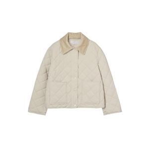 [올리브데올리브] OP5WMA14 코듀로이 카라배색 다이아 퀼팅 패딩점퍼