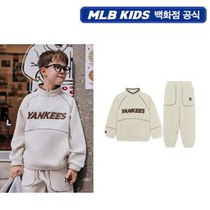 [MLB키즈PG] 아웃도어 베이직 폴라플리스 맨투맨세트 (7AS2B0356-50CRS)