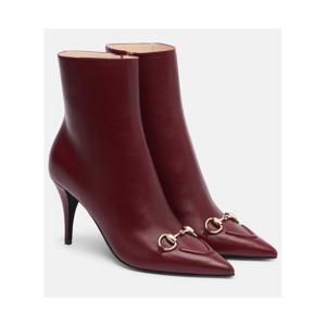 구찌 Horsebit 95 레더 앵클 부츠 P01062963