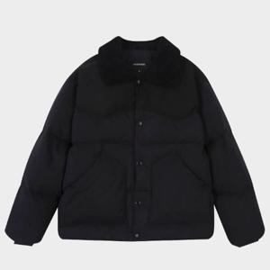 [버커루]남성 스웨이드 배색 양털카라 다운 점퍼 B244DW410P