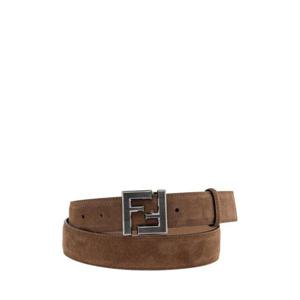 FENDI Brown Belt with FF Buckle Closure in Suede Man 7C0550AUGSF1TQE