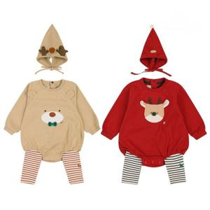 [에뜨와]마스바디수트3PCS SET 07S727907/백일선물,돌선물,크리스마스,조카선물,루돌프