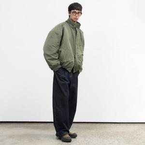 UNISEX 패디드 볼륨 블루종 봄버 점퍼 [KHAKI] / SBE3U07006-MAN