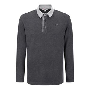 [마스터바니에디션] (411E4TO406) 남성 배색 카라 기모 긴팔 티셔츠