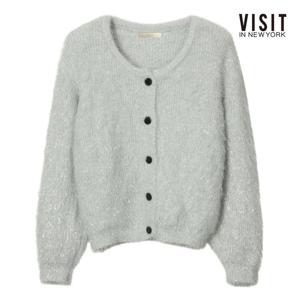[비지트인뉴욕]뽀글이 글리터 라운드넥 가디건 (V5AGD02)