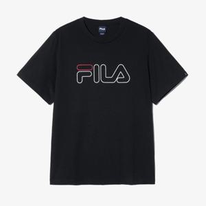 휠라 베이직 빅리니어 반팔티 FS2RSH2102X BLK DNA OWH