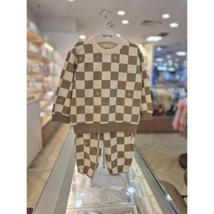 아가방 세이브존03 아가방 카멜 주드 체커보드 상하세트 A01R553001GA