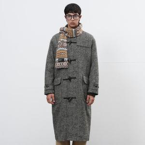 MAN 헤링본 하이넥 더플 코트 [BLACK] / SBE3M10012