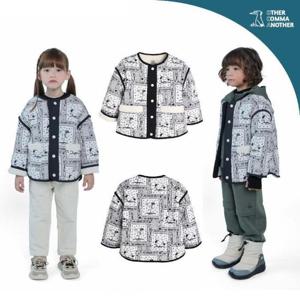 컬리수 HC04 페이즐리덤블배색패딩점퍼 C244JM356P