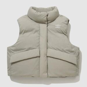 엄브로조끼 LQC UP422CDVN3-PBE 우먼스 코지 크롭 패딩베스트 / PLATINUM BEIGE