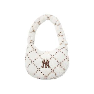 [엠엘비]MLB 공용 다이아 모노그램 퍼 호보백 3ABQM0836-50CRD