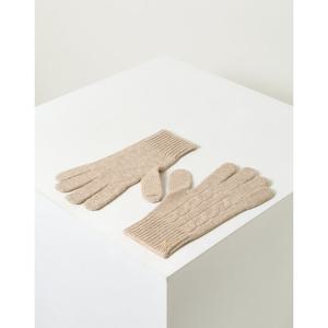 [헤지스]HIGV5F730I2_여성 베이지 짜임 울캐시미어혼방 장갑