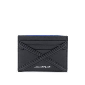 24FW 알렉산더 맥퀸 블랙 레더 카드 홀더 7263241AAD01000