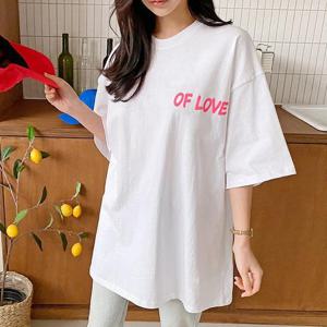 빅사이즈 505 미소심플코튼박시티셔츠 DLIU366