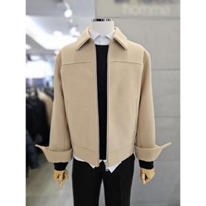 바쏘옴므 세이브존03 바쏘옴므 남자 가을 겨울 베이지 모직 블루종 점퍼 WSAFZ4UA16A