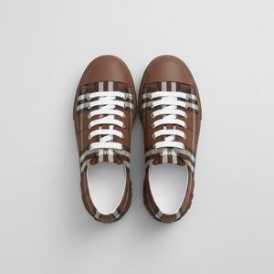 버버리    체크 코튼 스니커즈 8066600 K1 MINI JACK LT A9011 (33-35)