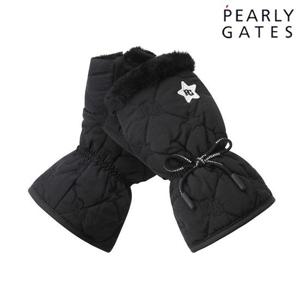 파리게이츠 (521D4GV502) 여성 로고 퀼팅 퍼 안감 손등 워머