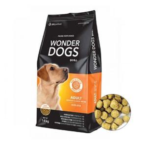 원더독스 어덜트 큰알갱이 중대형견용 14kg 건식사료 강아지사료 건사료 성견용사료 애견사료 영양사료 반려동물용품 애완동물용품 애견건식사료