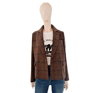 [숲]체크 비죠 디테일 반더블 자켓 SBAJK37