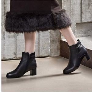 [엘칸토]경량 쿠션 퍼 기모 여성 앵클 부츠 2XWA60XR-GN