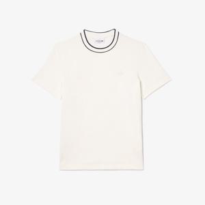 라코스테 공식 남성 배색 팁핑 라인 매치 피케 티셔츠 TH1004-55G70V