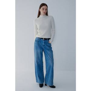 VOV보브 사이드 다트 라인 와이드 데님 팬츠 (7155455002)