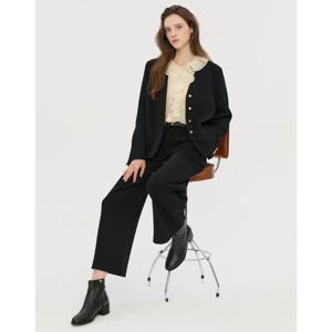 질스튜어트 뉴욕 여성 25FW 블랙 단색 울혼방 팬츠 JSPA5D330BK