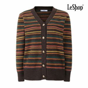 [르샵] 컬러풀 라인 Y버튼 니트 가디건 (BPBKC014A)