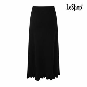 [르샵] 원 포인트 프릴 슬릿 니트 롱 스커트 (BPBSK004A)