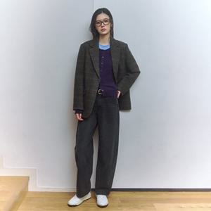 [LAP] 랩 기모 롱 브러쉬 커브드 팬츠 데님 청바지 (AR4DPA62)