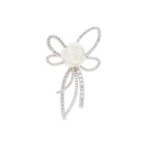 25 FW 슈슈 통 여성 YVMIN  진주 체인 리본 로즈 싱글 이어링 252901F022022