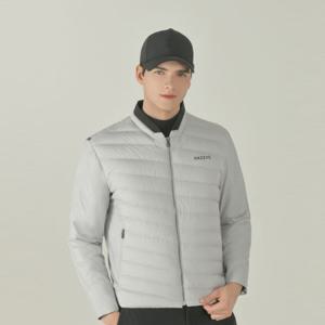 [헤지스골프]그레이 남성 경량 스윙 구스 다운 점퍼(HUJU5D711G1)