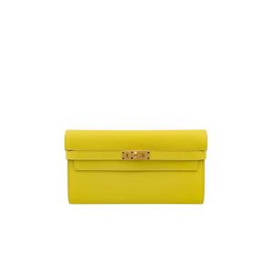 [엘러브] 에르메스 켈리장지갑 라임 은장 5HL0102