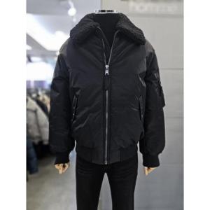 바쏘옴므 세이브존03 바쏘옴므 남성 겨울 블랙 덕 배색카라 항공점퍼 WSATZ4UA61A