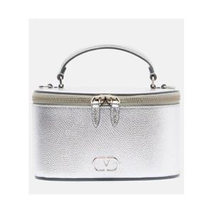 발렌 VLogo 미니 메탈릭 레더 배니티 백 P01127157