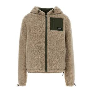 미우미우 베이지 그린 울 시어링 플리스 재킷 ML1376SOOO18S9 F