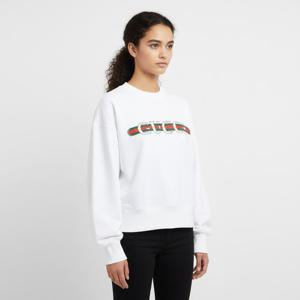 구찌789582 XJGLM 9074 프린트 코튼 저지 스웨트셔츠 화이트