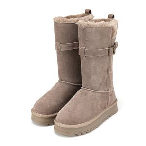 [바바라(슈즈)]소가죽 버클 디테일 여성 롱 퍼부츠 2COLOR_BBI881CM