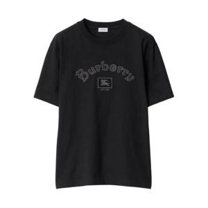 버버리 고딕 로고 코튼 티셔츠 8116061X Black