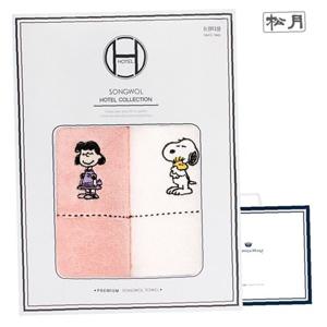 송월 스누피 프렌즈 2매 선물세트+쇼핑백 기념수건