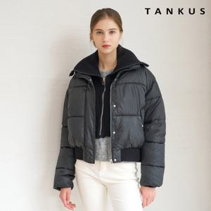 [탱커스]니트 배색 하이넥 패딩 점퍼 (TX4JP047L0)