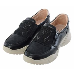 [에스콰이아(여성화)]여성화 천연양가죽 경량 사이드 지퍼 슬립온 EQEFHL614BK