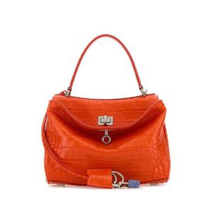 BALENCIAGA Orange leather mini Rodeo handbag 8437122AB46 7540