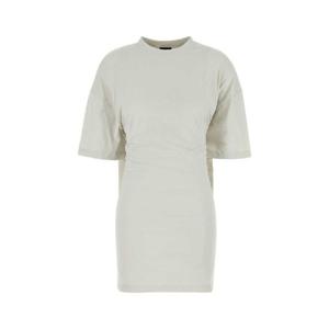 BALENCIAGA 연회색 면 티셔츠 드레스 837569TSVE7 9012