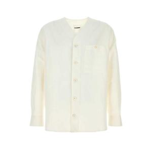 JIL SANDER 화이트 린넨 혼방 셔츠 J47DL0177J65348 101