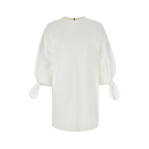 MAX MARA White stretch nylon blend Agora t shirt mini dress 2411621032600 001