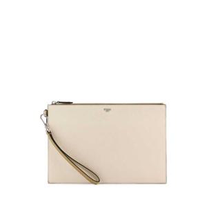 FENDI Ivory leather clutch 7N0132AP16 F1RHO