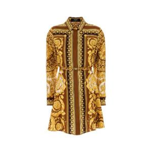 VERSACE Printed twill shirt dress 10189331A15215 5N790