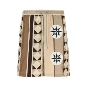 LOEWE PAULAS IBIZA Printed silk Paula s Ibiza bermuda shorts H616Y1AX23 BEIGEMULTICOLOR