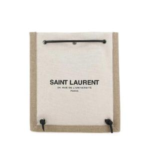 SAINT LAURENT 투톤 캔버스 유니버시티 크로스바디 백 71027295GFE 9054